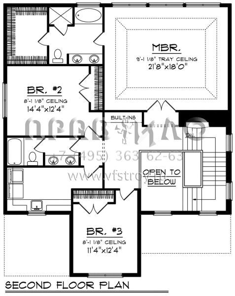 Проект двухэтажного дома с гаражом на две машины в американском стиле S5-244 (1020-00177)