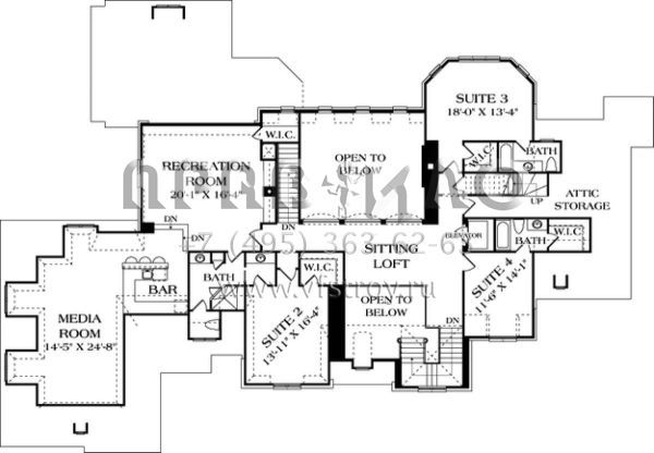 Проект трехэтажного дома с гаражом на три и более машин в современном стиле S5-633 (3323-00537)