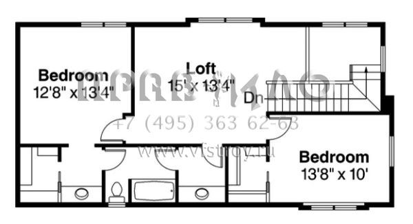 Проект двухэтажного дома с гаражом на две машины в прибрежном стиле S5-238 (035-00606)