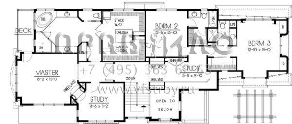 Проект двухэтажного дома с гаражом на три и более машин в современном стиле S5-437 (692-00200)