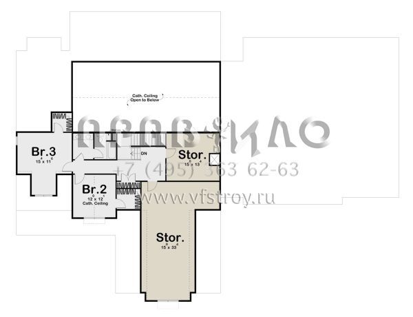 Проект двухэтажного дома с гаражом на три и более машин в современном стиле S5-270 (963-00751)