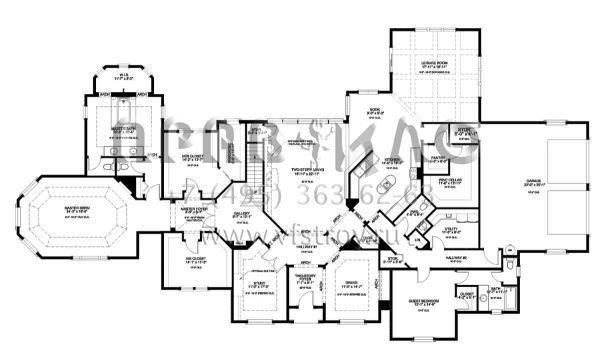 Проект двухэтажного дома с гаражом на две машины в современном стиле S5-518 (9940-00001)