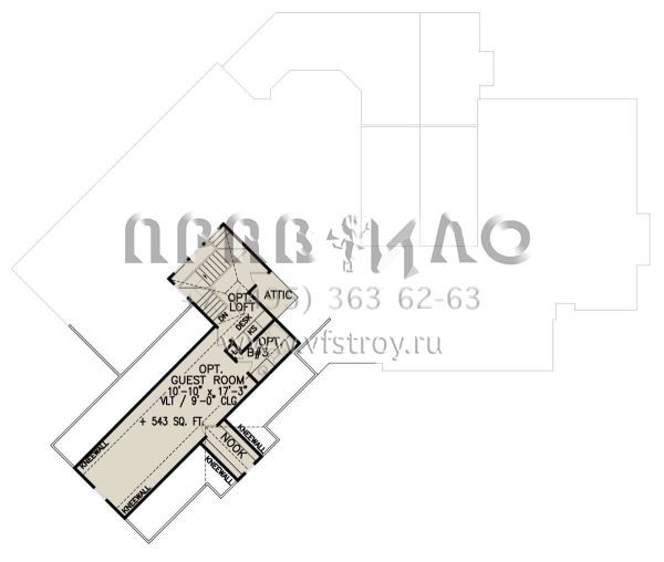 Проект одноэтажного дома с гаражом на три и более машин в американском стиле S5-274 (699-00096)