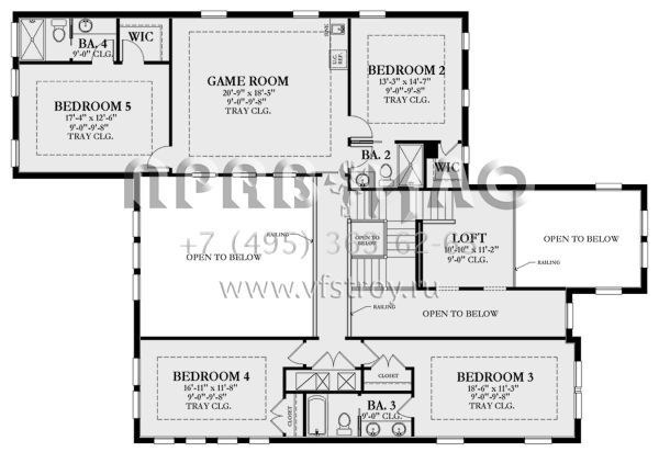 Проект двухэтажного дома с гаражом на две машины в стиле Ранчо S5-408 (3978-00264)