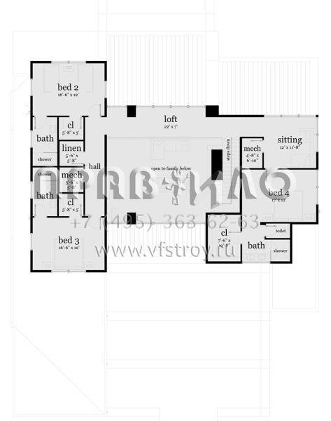 Проект двухэтажного дома с гаражом в стиле хай-тек S5-378 (028-00138)