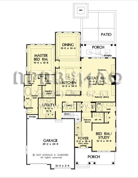Проект двухэтажного дома с гаражом на две машины в американском стиле S5-311 (2865-00325)