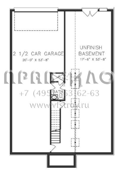 Проект двухэтажного дома с гаражом на две машины в стиле Особняк S5-321 (6819-00003)