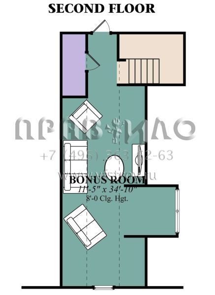 Проект одноэтажного дома с гаражом на две машины в стиле Ранчо S5-175 (1070-00280)
