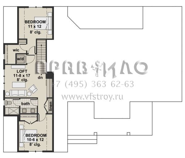 Проект двухэтажного дома с гаражом на две машины в современном стиле S5-256 (098-00308)