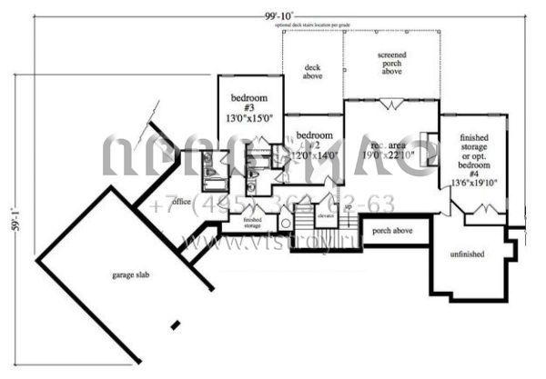 Проект одноэтажного дома с гаражом на две машины в стиле Ранчо S5-346 (957-00002)