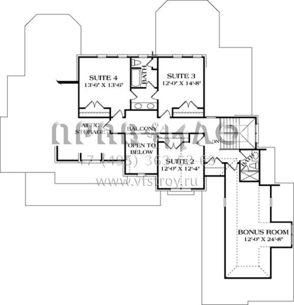 Проект двухэтажного дома с гаражом на три и более машин в современном стиле S5-492 (3323-00364)