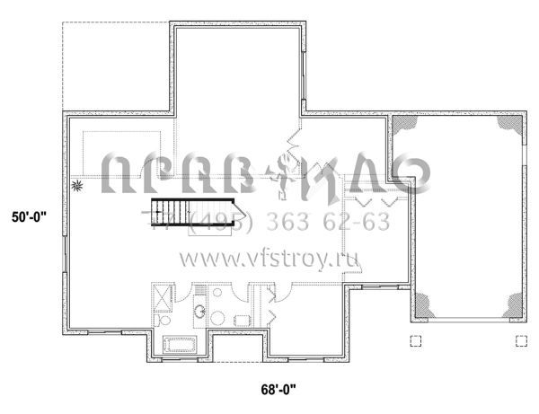 Проект одноэтажного дома с гаражом на одну машину в современном стиле S5-181 (034-01291)