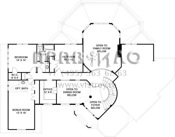 Проект двухэтажного дома с гаражом на три и более машин в английском стиле S5-277 (4195-00013)