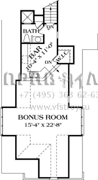 Проект одноэтажного дома с гаражом на две машины в английском стиле S5-274 (3323-00360)