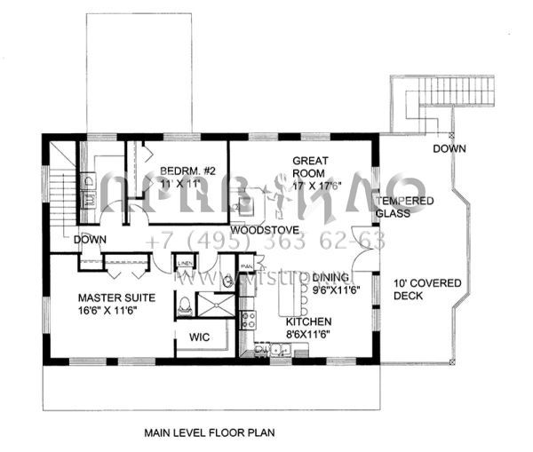 Проект одноэтажного дома с гаражом на две машины в скандинавском стиле S5-202 (039-00572)