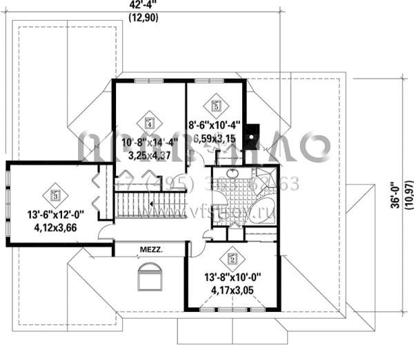 Проект двухэтажного дома с гаражом на две машины в английском стиле S5-273 (6146-00157)