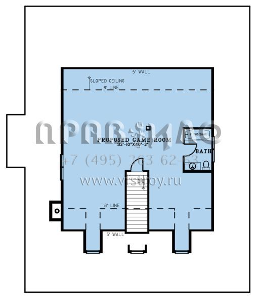 Проект одноэтажного дома с гаражом на три и более машин в современном стиле S5-202 (8318-00325)