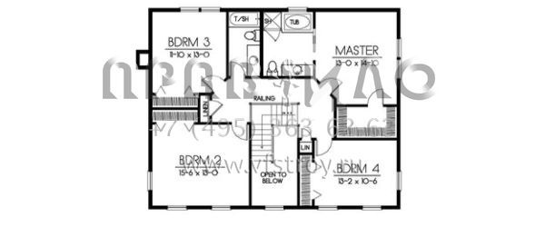 Проект двухэтажного дома с гаражом на три и более машин в американском стиле S5-239 (692-00221)