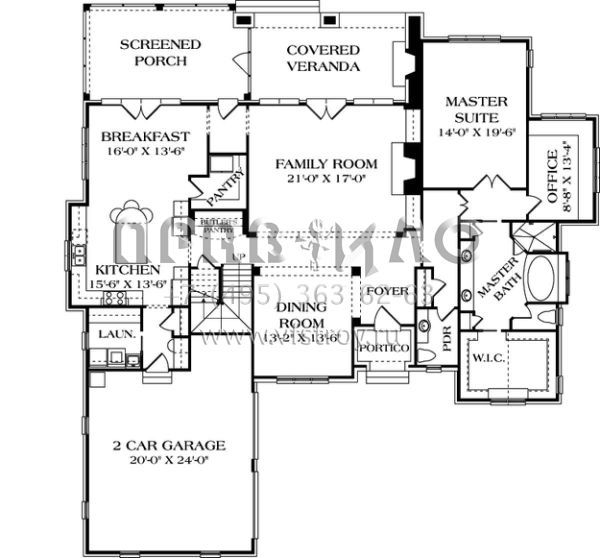 Проект двухэтажного дома с гаражом на две машины в английском стиле S5-381 (3323-00410)