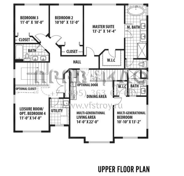 Проект двухэтажного дома с гаражом на две машины в стиле Райт S5-302 (9488-00001)