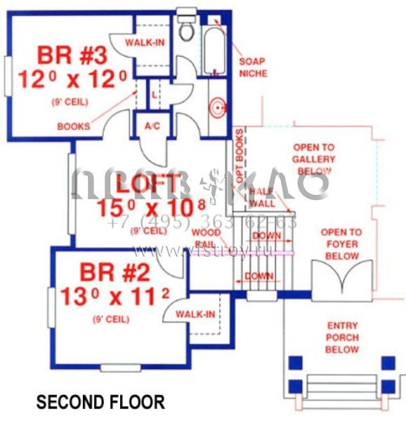 Проект двухэтажного дома с гаражом на три и более машин в прибрежном стиле S5-205 (4766-00155)
