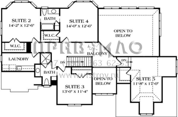 Проект двухэтажного дома с гаражом на две машины в американском стиле S5-454 (3323-00292)