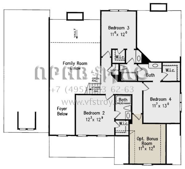 Проект двухэтажного дома с гаражом на две машины в стиле Ранчо S5-255 (8594-00385)