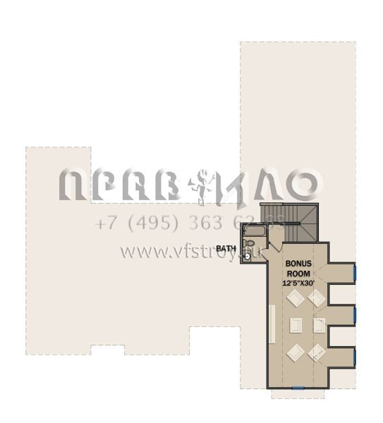 Проект двухэтажного дома с гаражом на три и более машин в современном стиле S5-290 (3571-00021)