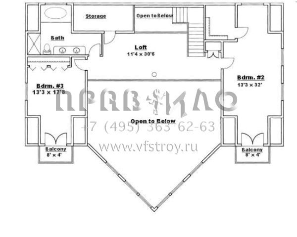 Проект двухэтажного дома с гаражом на две машины в скандинавском стиле S5-303 (039-00489)