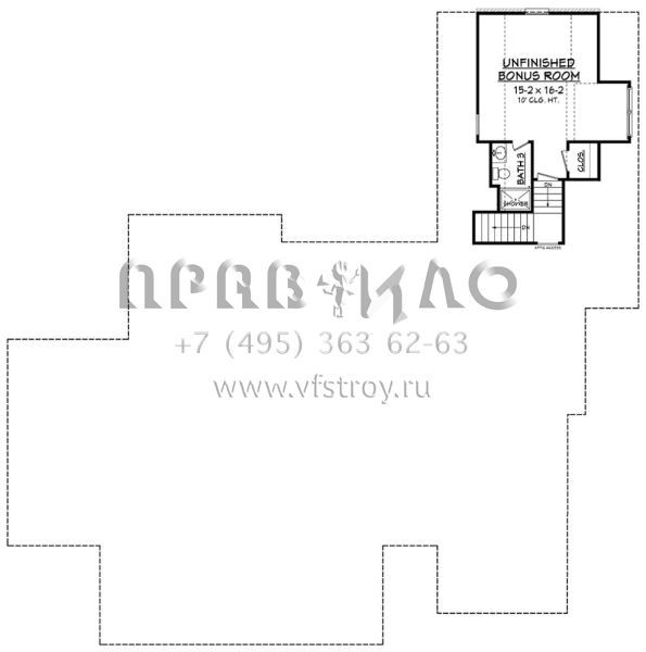 Проект двухэтажного дома с гаражом на две машины в стиле Ранчо S5-238 (041-00175)