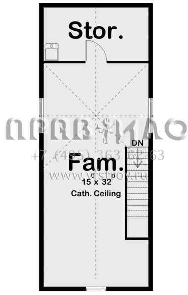 Проект трехэтажного дома без гаража в современном стиле S5-202 (963-00417)