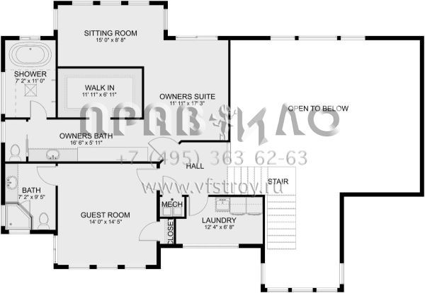 Проект двухэтажного дома с гаражом на три и более машин в современном стиле S5-268 (2802-00154)