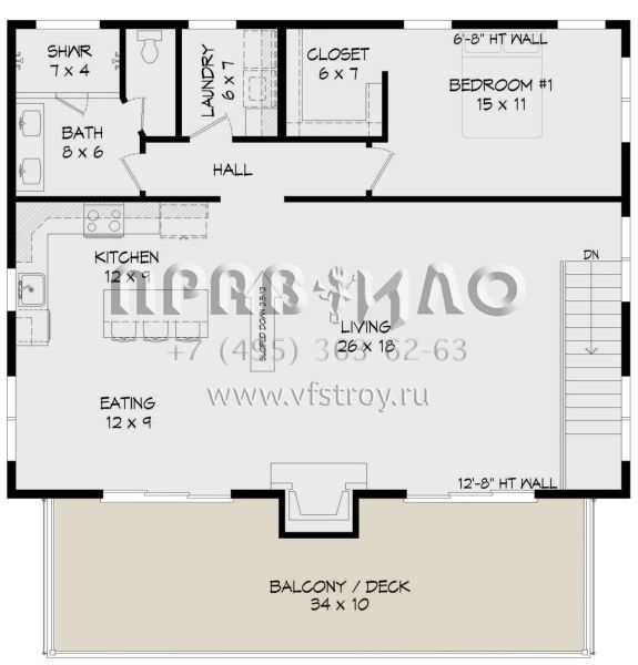 Проект двухэтажного дома с гаражом на две машины в современном стиле S5-118 (940-00231)