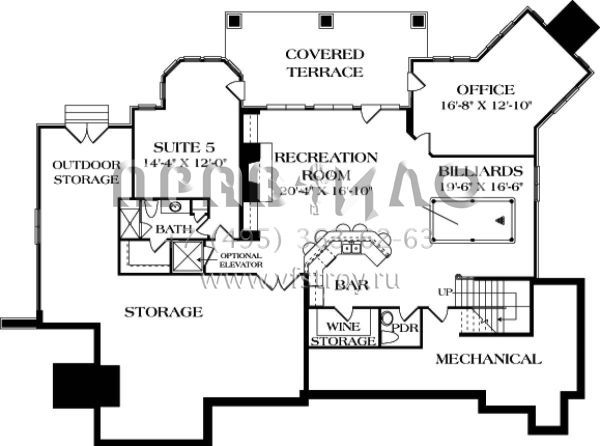 Проект двухэтажного дома с гаражом на три и более машин в современном стиле S5-635 (3323-00481)