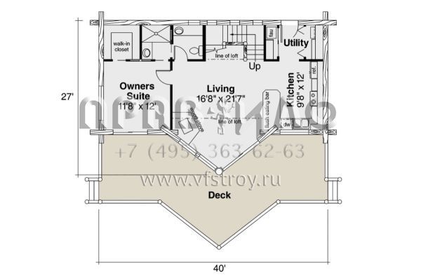Проект двухэтажного дома без гаража в современном стиле S5-113 (035-00142)
