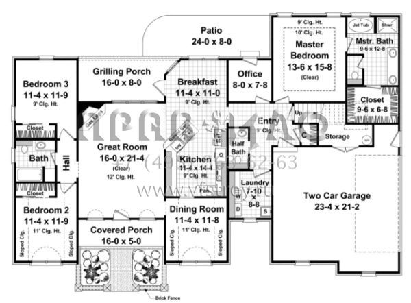 Проект двухэтажного дома с гаражом на две машины в английском стиле S5-185 (348-00094)