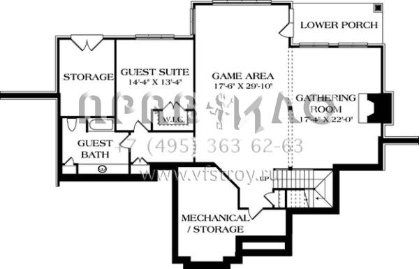 Проект двухэтажного дома с гаражом на три и более машин в современном стиле S5-494 (3323-00357)