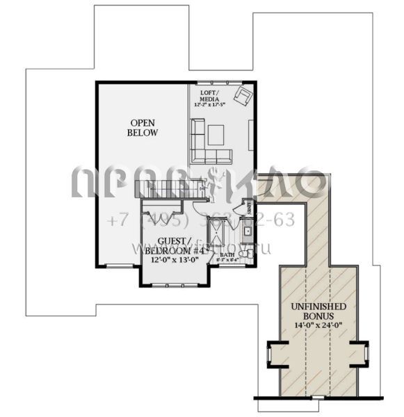 Проект двухэтажного дома с гаражом на две машины в современном стиле S5-290 (6849-00133)