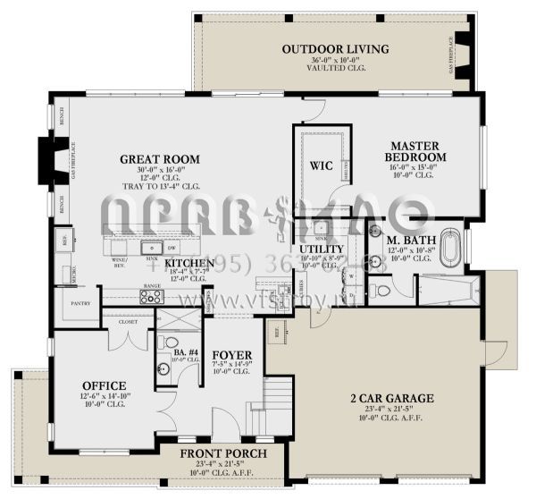 Проект двухэтажного дома с гаражом на две машины в американском стиле S5-277 (3978-00256)