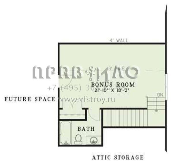 Проект двухэтажного дома с гаражом на две машины в стиле Ранчо S5-210 (110-00381)