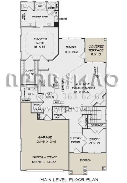 Проект двухэтажного дома с гаражом на две машины в американском стиле S5-208 (6082-00144)