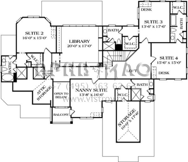 Проект двухэтажного дома с гаражом на три и более машин в современном стиле S5-727 (3323-00520)