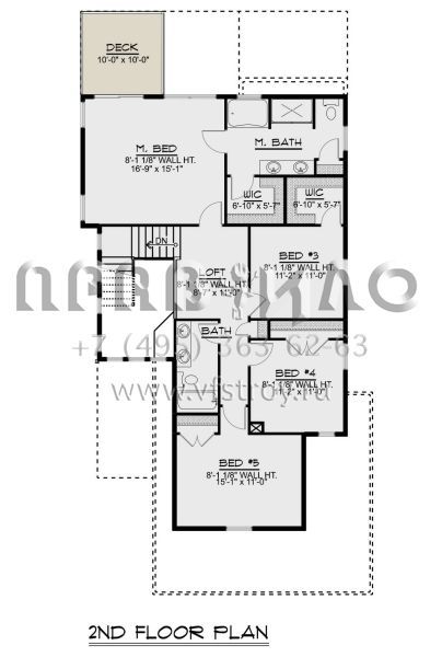 Проект двухэтажного дома с гаражом на две машины в американском стиле S5-225 (5032-00027)