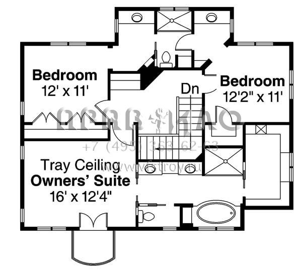 Проект трехэтажного дома с гаражом на две машины в английском стиле S5-226 (035-00576)