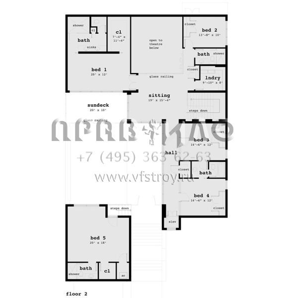 Проект двухэтажного дома с гаражом на две машины в современном стиле S5-442 (028-00130)