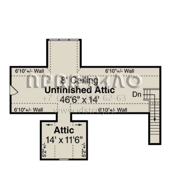 Проект одноэтажного дома с гаражом на три и более машин в американском стиле S5-259 (035-00941)