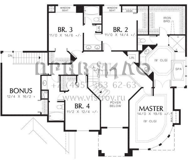 Проект двухэтажного дома с гаражом на три и более машин в современном стиле S5-329 (2559-00495)