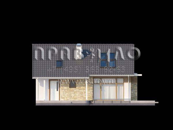 Проект функционального двухэтажного дома с мансардой  S3-147 (Z113)