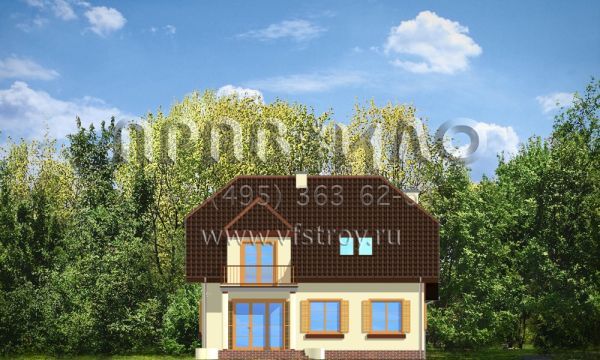 Проект дома со сложной кровлей S8-184-1 (Погодный 4)