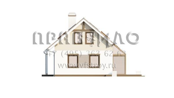 Проект частного дома с террасой над пристроенным гаражом S3-128 (Z220)